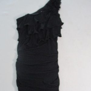 B Too Women Dress S Black One Shoulde